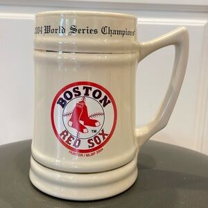 Boston Red Sox 2004 World Series Champions Ceramic Beer Stein Mug MLB w/Stats